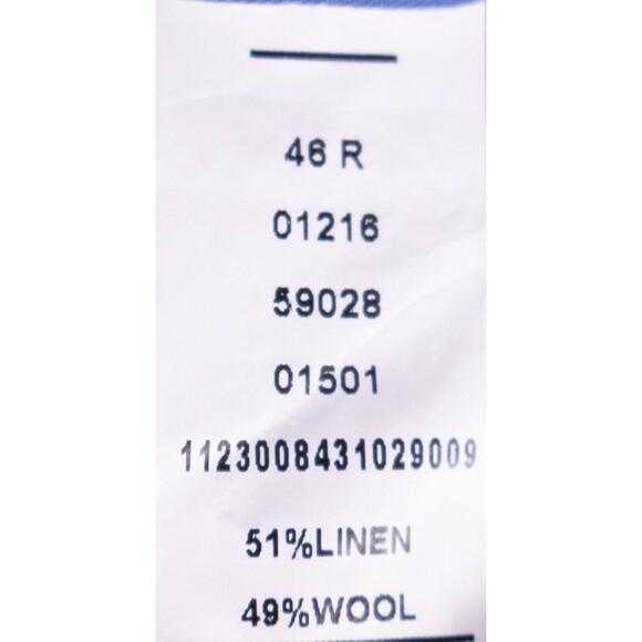 Jos. A. Bank Blazer Sport Coat Jacket Linen Wool 46R Crosshatch Gray 2-Button - Picture 11 of 15